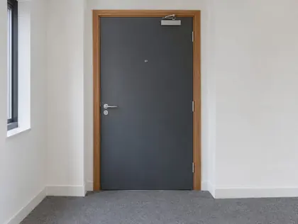 Flat entrance fire doors